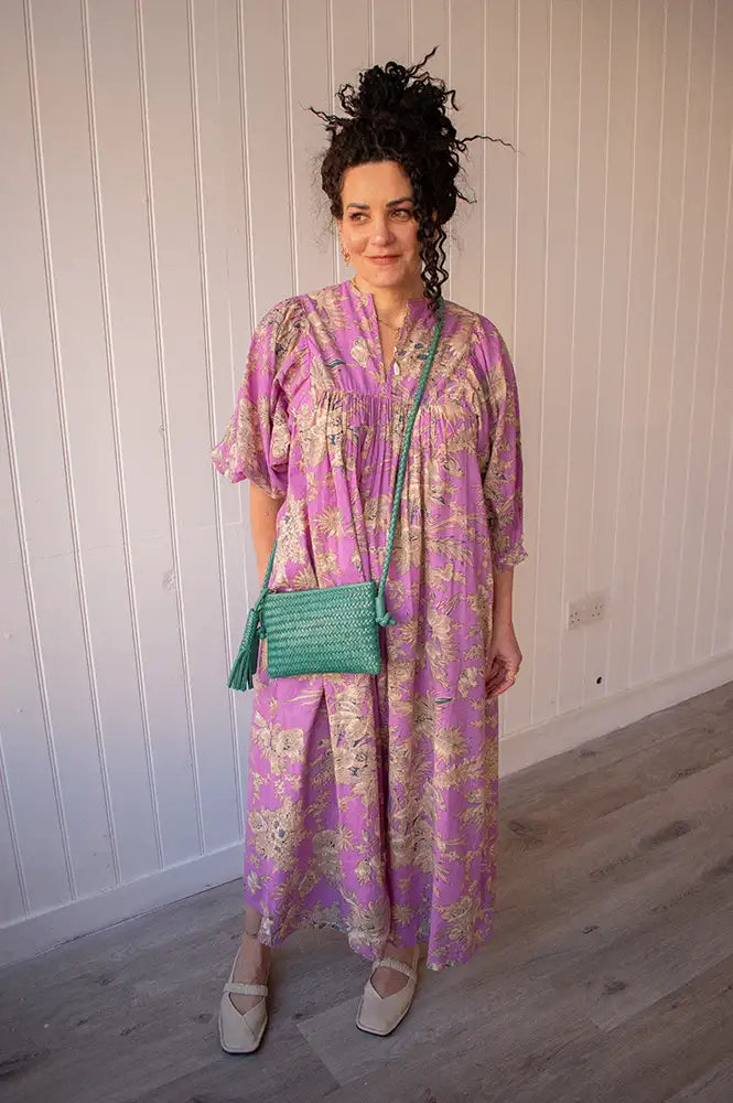 Feeka Anjali Wild Rose Blockprint Dress - The Mercantile London