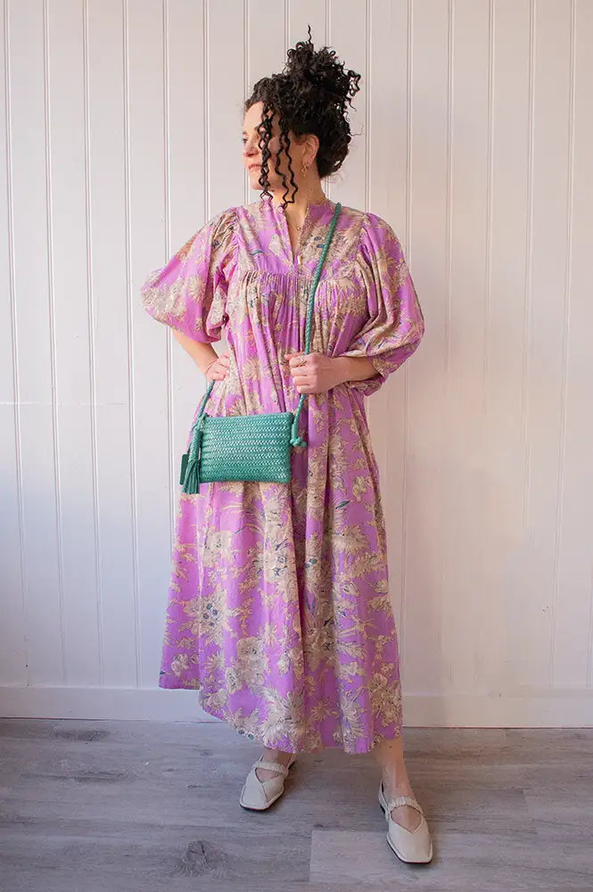 Feeka Anjali Wild Rose Blockprint Dress - The Mercantile London