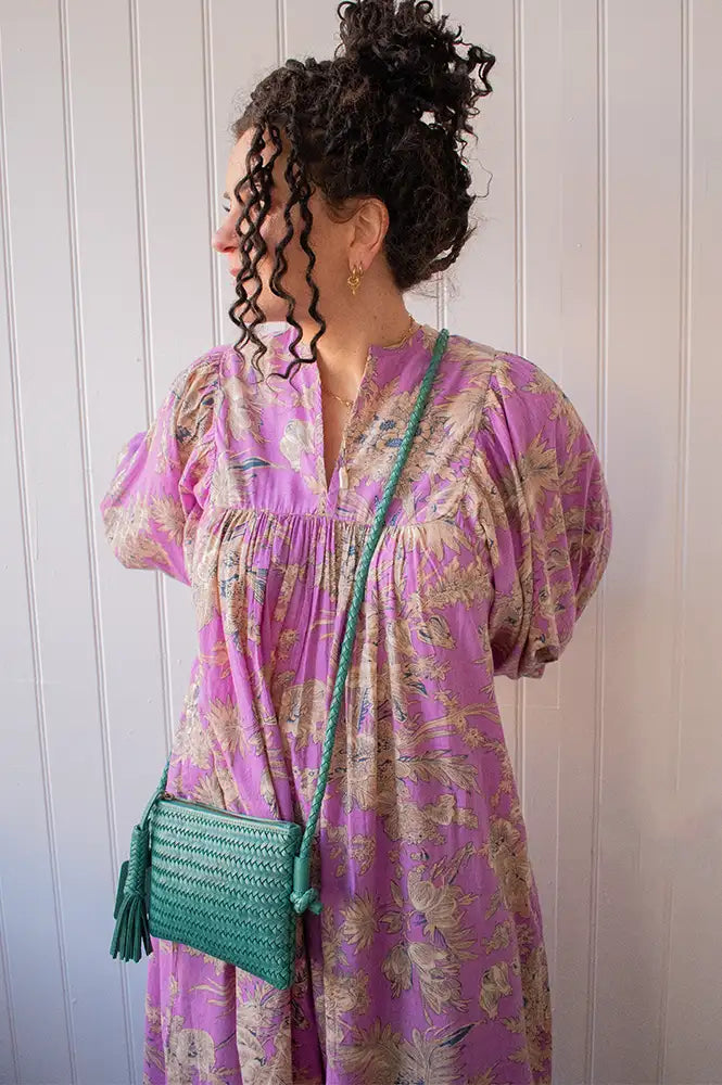 Feeka Anjali Wild Rose Blockprint Dress - The Mercantile London