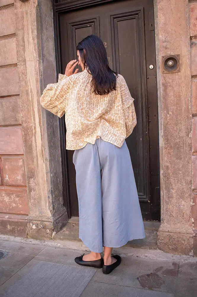Feeka Maloe Ochre Floral Blouse - The Mercantile London