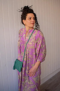 Feeka Anjali Wild Rose Blockprint Dress - The Mercantile London