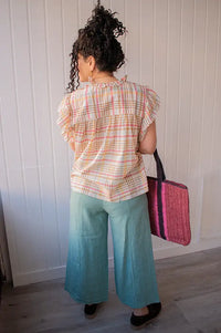 Feeka Judy Latte Check Blouse - The Mercantile London
