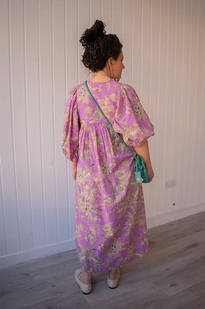 Feeka Anjali Wild Rose Blockprint Dress - The Mercantile London