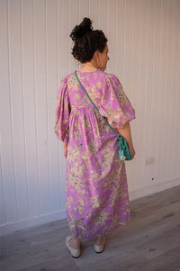 Feeka Anjali Wild Rose Blockprint Dress - The Mercantile London