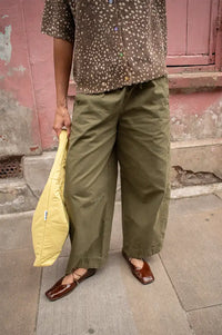 Damson Madder Felix Olive Twill Trousers