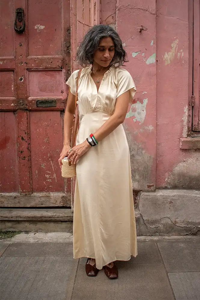 Second Female Shera Alabaster Gleam Frill Dress