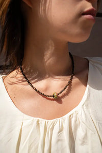 Palm Of Feronia Bronzite Gemstone Movement Necklace