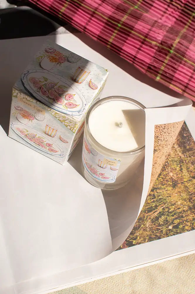 Sweet Figs Illustrated Scented Votive Candle