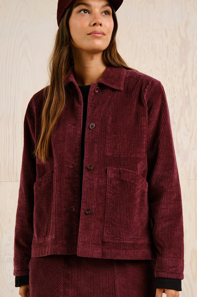 Dedicated Stiby Fig Red Corduroy Jacket - The Mercantile London