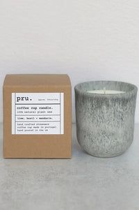 Pru Mediterranean Fig & Olive Coffee Cup Candle - The Mercantile London