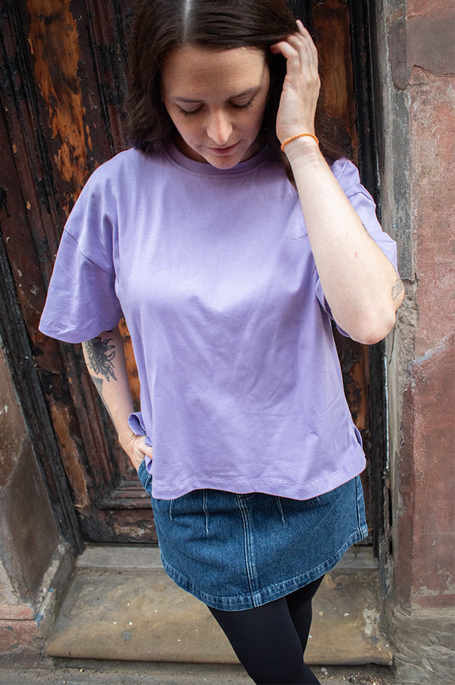 Fika Sara Lilac Oversized T-Shirt - The Mercantile London