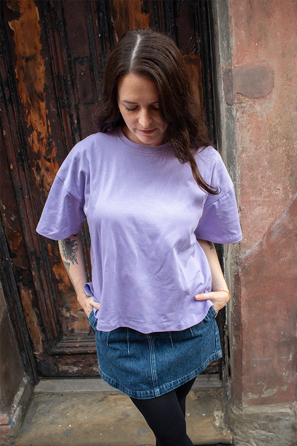 Fika Sara Lilac Oversized T-Shirt - The Mercantile London