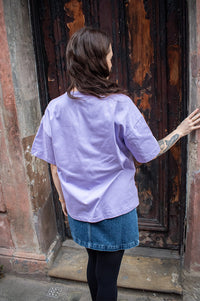 Fika Sara Lilac Oversized T-Shirt - The Mercantile London