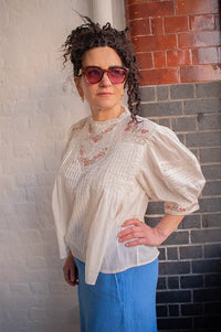 M.A.B.E Fleur Embroidered Blouse - The Mercantile London