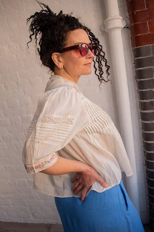 M.A.B.E Fleur Embroidered Blouse - The Mercantile London