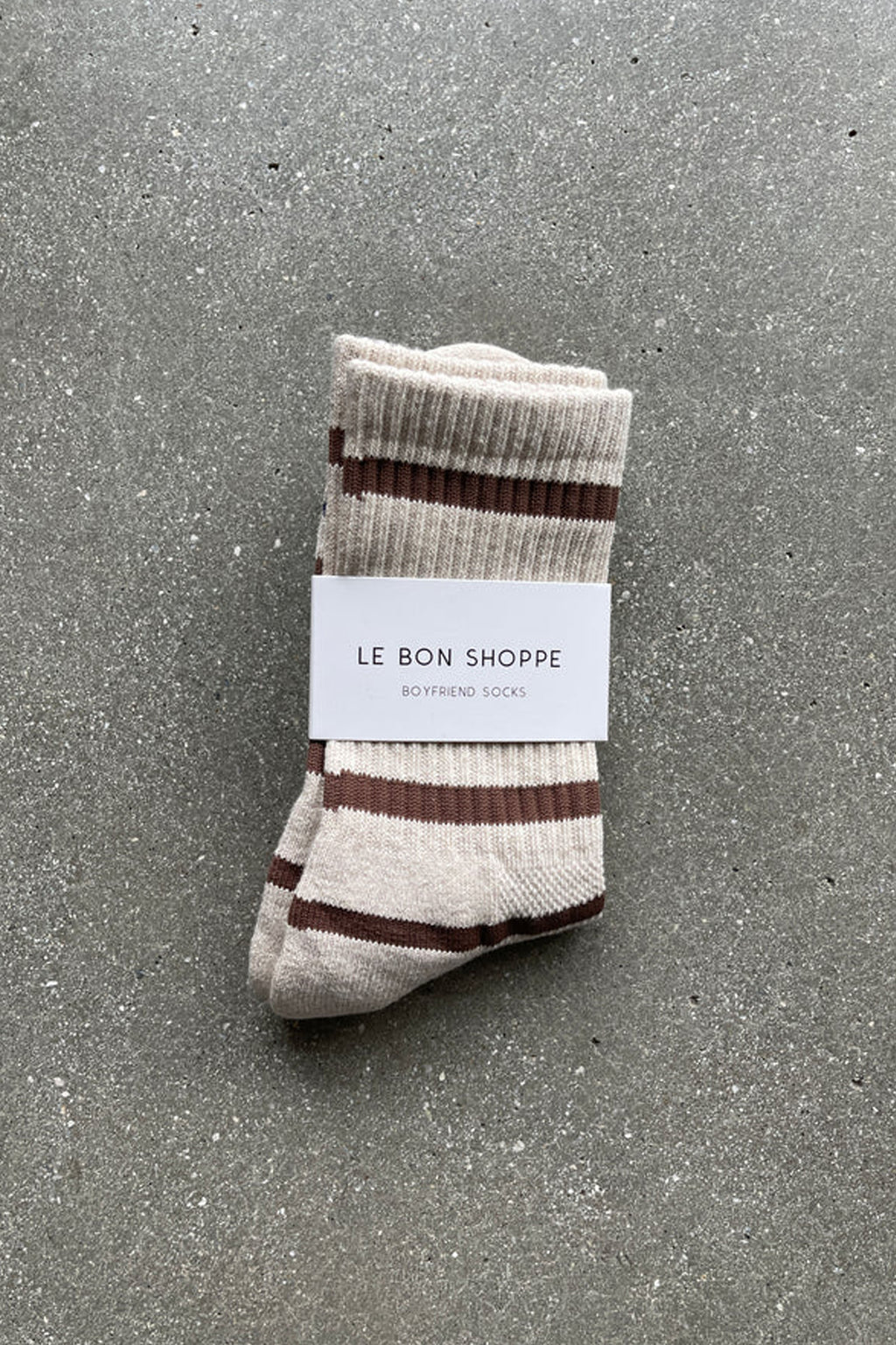 Le Bon Shoppe Boyfriend Flax Striped Socks - The Mercantile London