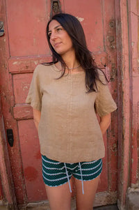 Marta Ceyla Flea Linen Top - The Mercantile London
