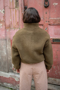 Soeur Finlande Bronze And Khaki Sherpa Sweatshirt - The Mercantile London