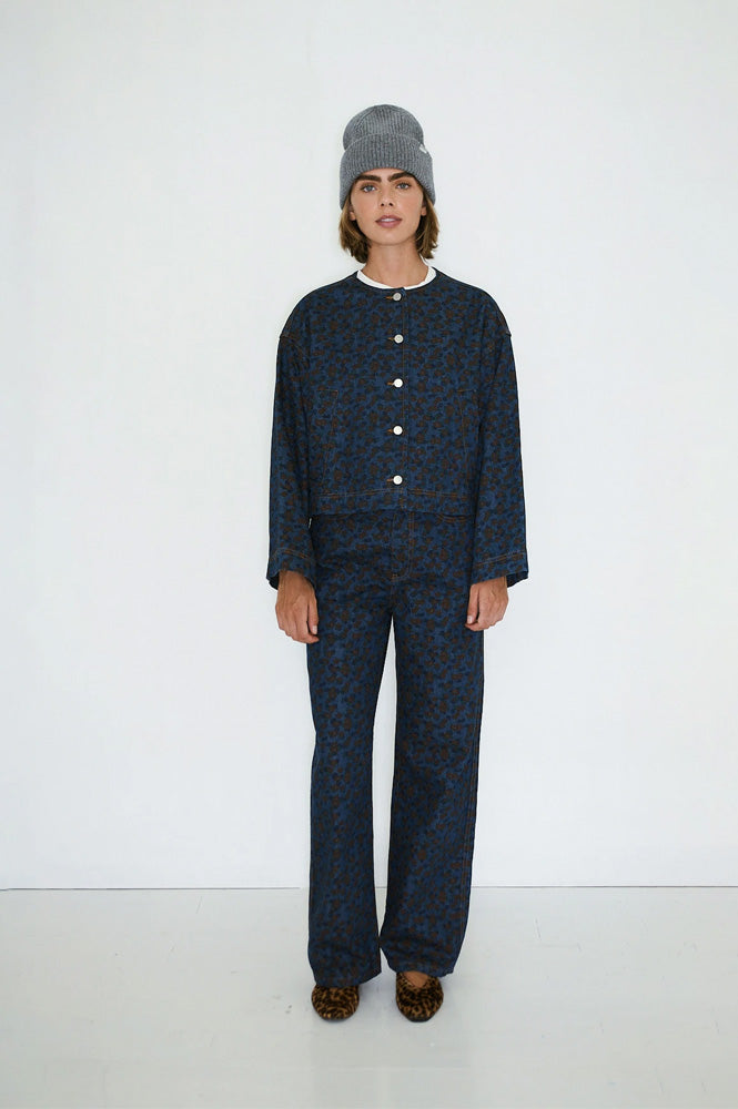 The Tiny Big Sister Berta Floral Indigo Jeans - The Mercantile London