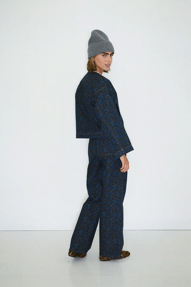 The Tiny Big Sister Berta Floral Indigo Jeans - The Mercantile London