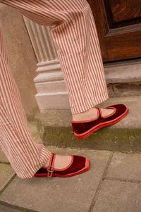 Penelope Chilvers Flora Marmalade Velvet Espadrille - The Mercantile London