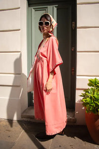Habiba Flora Berry Embroidered Dress