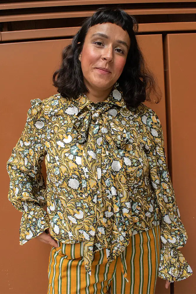 Samdi Bowie Retro Yellow Floral Shirt