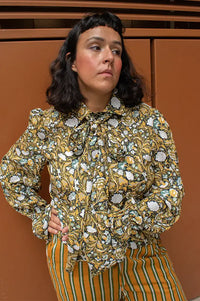 Samdi Bowie Retro Yellow Floral Shirt