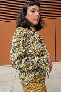 Samdi Bowie Retro Yellow Floral Shirt