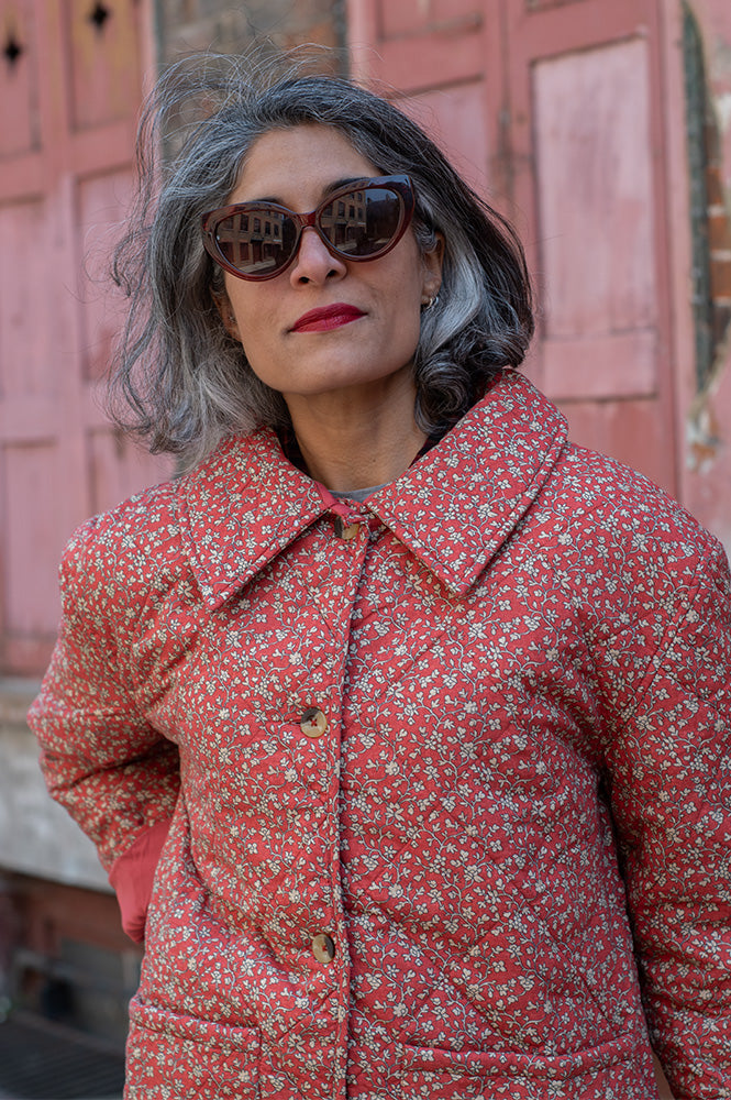 Hod Liam Floral Brick Quilted Jacket - The Mercantile London