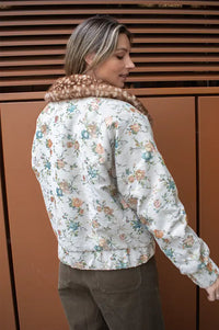 Numph Deeris Whitecap Floral Bomber Jacket