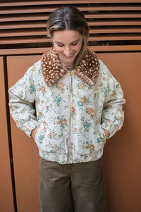 Numph Deeris Whitecap Floral Bomber Jacket