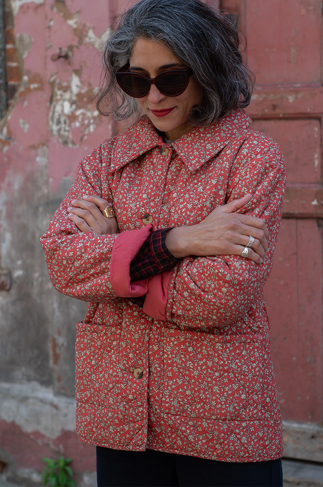 Hod Liam Floral Brick Quilted Jacket - The Mercantile London