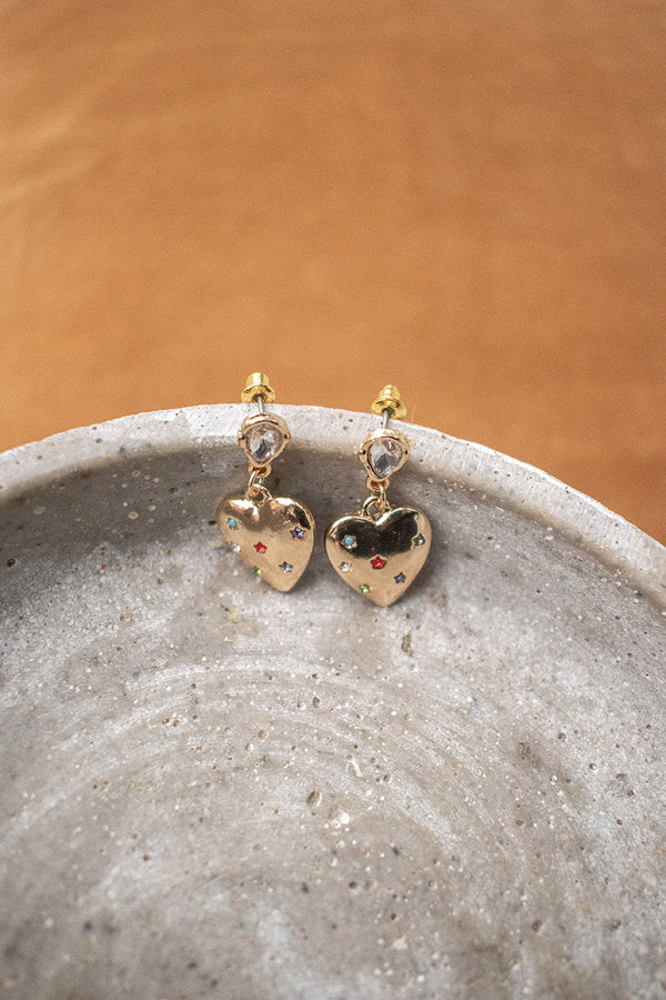 B.M.L Florence Heart Drop Earrings