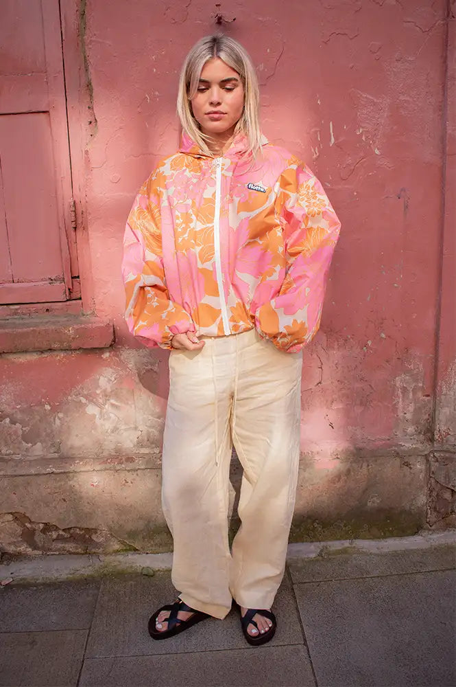 Flotte Darius Sunset Bloom Waterproof Bomber Jacket - The Mercantile London