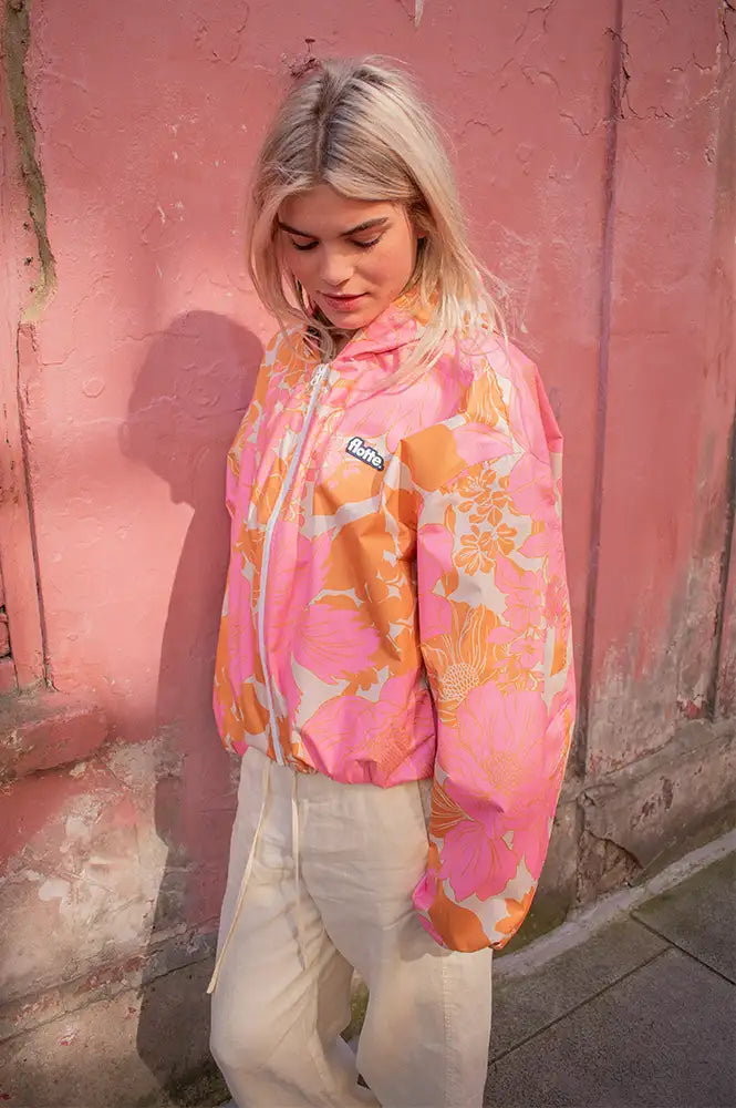 Flotte Darius Sunset Bloom Waterproof Bomber Jacket - The Mercantile London