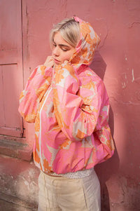 Flotte Darius Sunset Bloom Waterproof Bomber Jacket - The Mercantile London