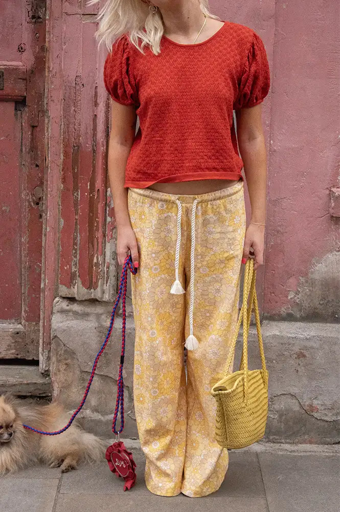 Welcome Bob Phucket Lemon Flower Power Trousers