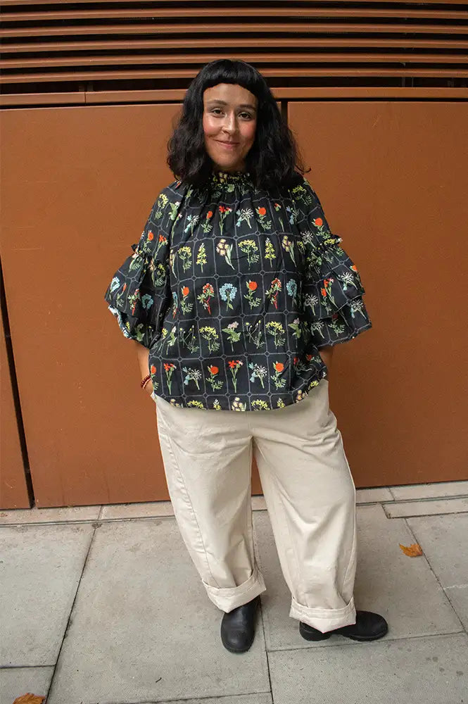 Samdi Blythe Black Floral Blouse