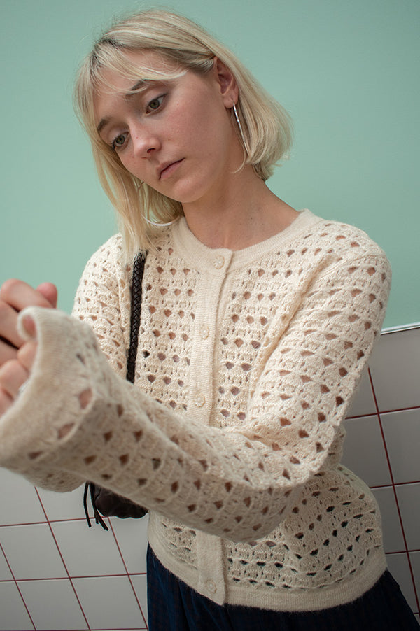 Numph Laya Birch Knitted Cardigan - The Mercantile London