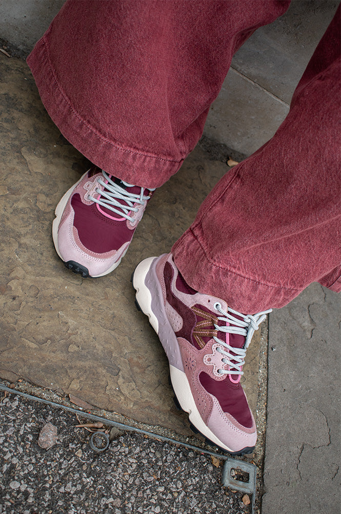 Flower Mountain Yamano Light Rose Pink Brown Trainers - The Mercantile London