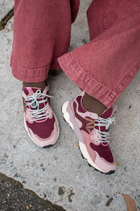 Flower Mountain Yamano Light Rose Pink Brown Trainers - The Mercantile London