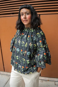 Samdi Blythe Black Floral Blouse