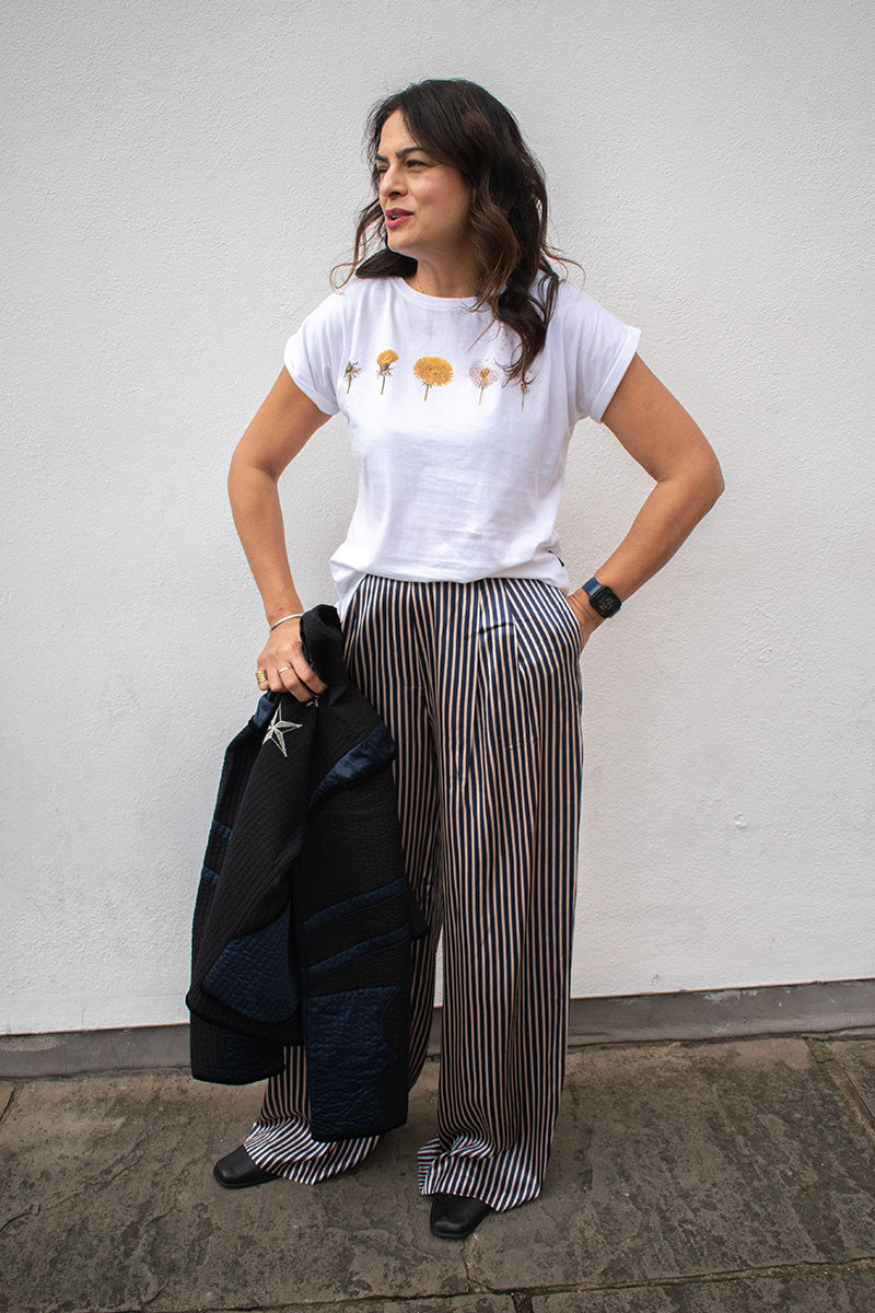 Dedicated Visby Dandelion Cycles White T-Shirt - The Mercantile London