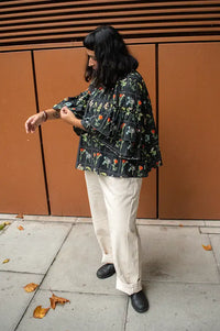 Samdi Blythe Black Floral Blouse