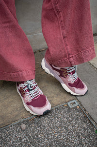 Flower Mountain Yamano Light Rose Pink Brown Trainers - The Mercantile London