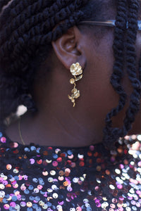 Vincent Wild Flower Unfurl Earrings - The Mercantile London