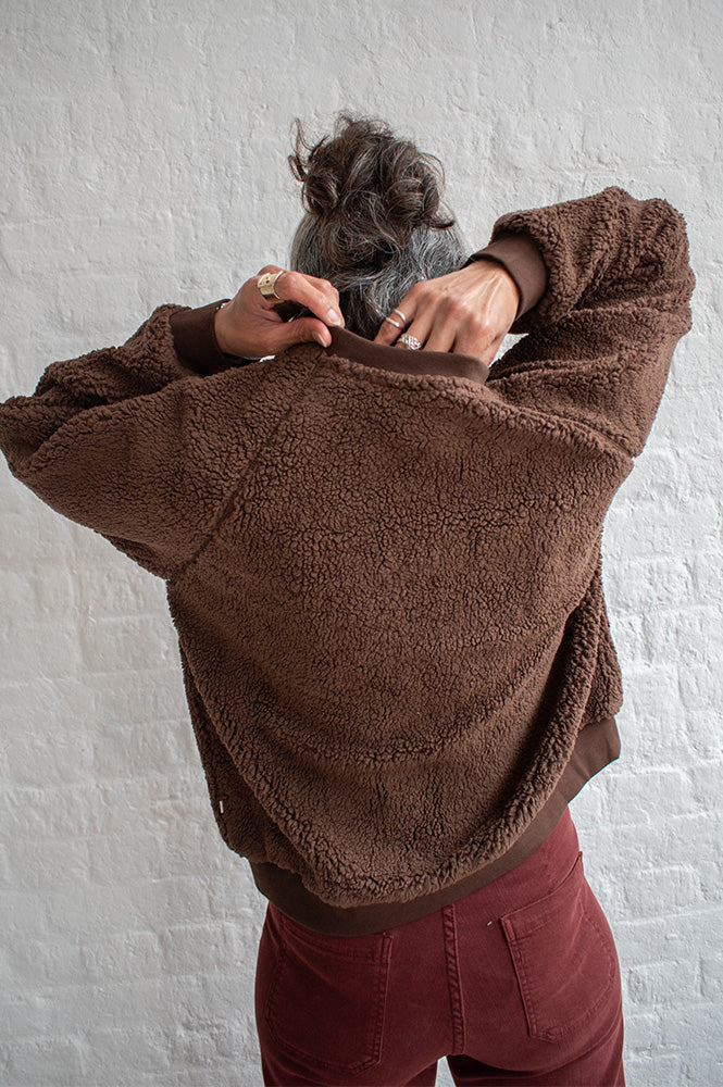 A.P Guillaumine Brown Sherpa Sweatshirt - The Mercantile London