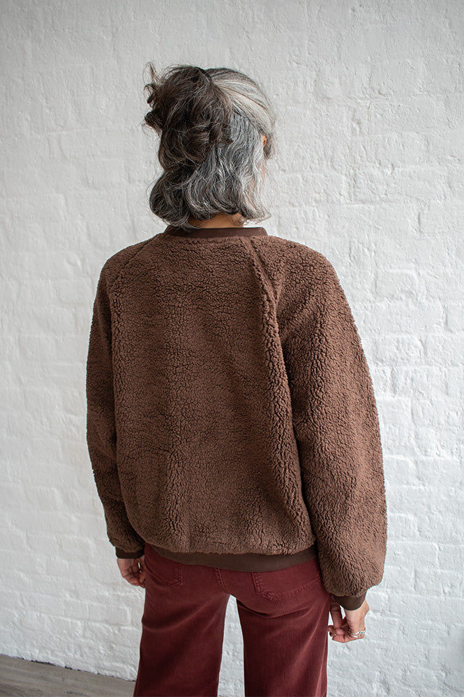 A.P Guillaumine Brown Sherpa Sweatshirt - The Mercantile London