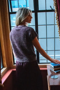 ICHI Aniles Fudge Metallic Knit Top